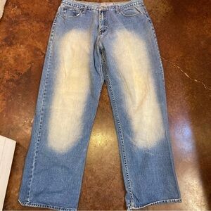 Men’s Tank Baggy Denim Faded Jeans